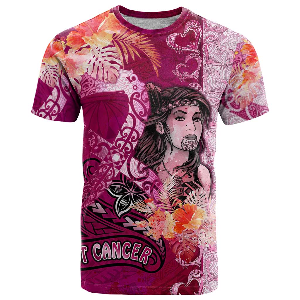 Breast Cancer New Zealand T Shirt Maori Aotearoa Girl Pink Out DT02 Pink - Polynesian Pride