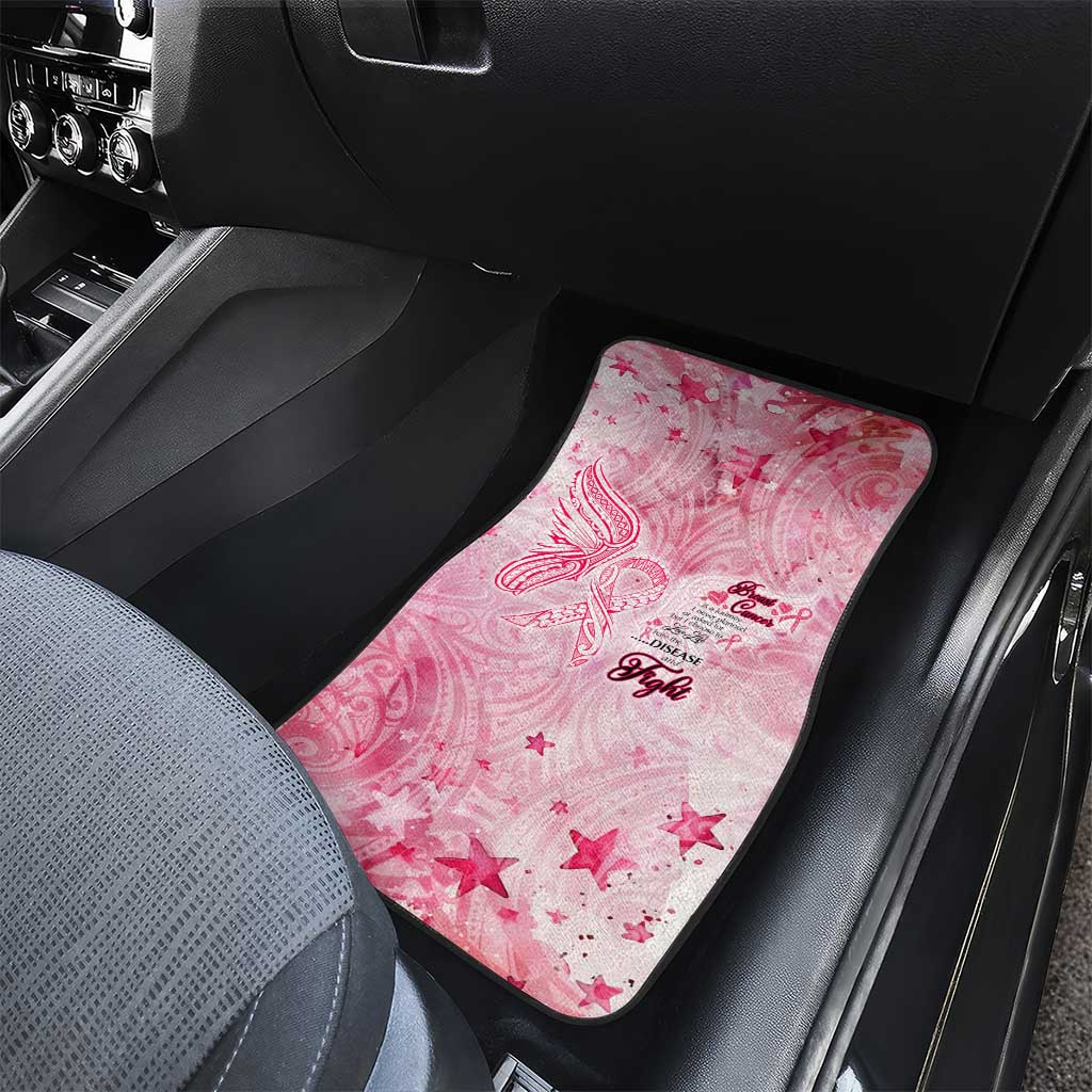 Breast Cancer Awareness Month Car Mats Butterfly Polynesia Watercolor Pink