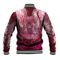 Breast Cancer Warrior Baseball Jacket Angel Wings Polynesian Pattern DT02 - Polynesian Pride