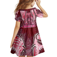 Breast Cancer Warrior Family Matching Off Shoulder Short Dress and Hawaiian Shirt Angel Wings Polynesian Pattern DT02 - Polynesian Pride