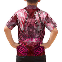 Breast Cancer Warrior Family Matching Summer Maxi Dress and Hawaiian Shirt Angel Wings Polynesian Pattern DT02 - Polynesian Pride