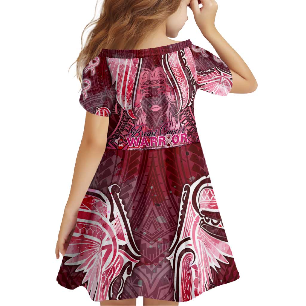 Breast Cancer Warrior Family Matching Summer Maxi Dress and Hawaiian Shirt Angel Wings Polynesian Pattern DT02 - Polynesian Pride