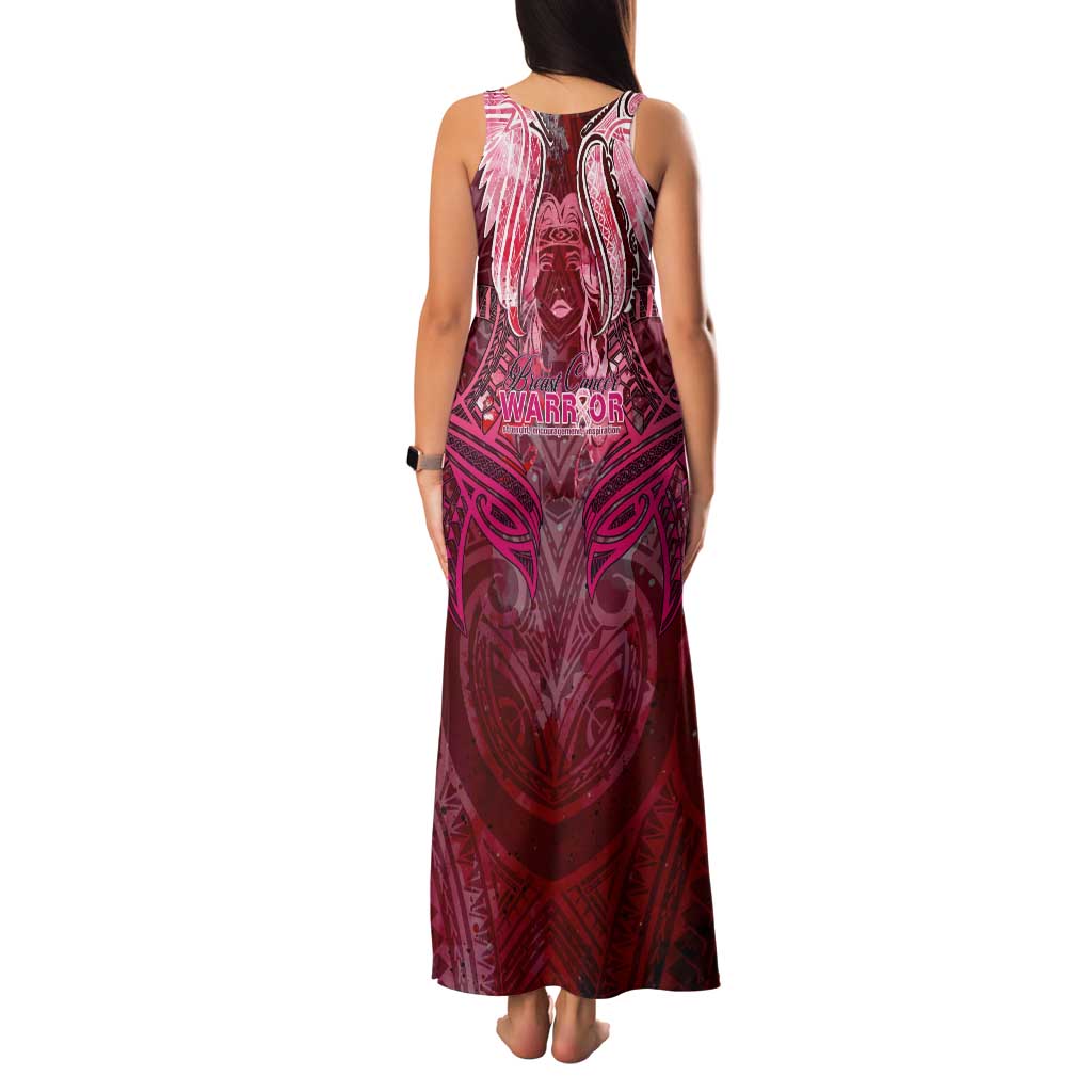 Breast Cancer Warrior Family Matching Tank Maxi Dress and Hawaiian Shirt Angel Wings Polynesian Pattern DT02 - Polynesian Pride