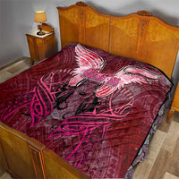 Breast Cancer Warrior Quilt Angel Wings Polynesian Pattern DT02 - Polynesian Pride