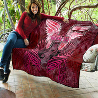 Breast Cancer Warrior Quilt Angel Wings Polynesian Pattern DT02 - Polynesian Pride