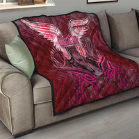 Breast Cancer Warrior Quilt Angel Wings Polynesian Pattern DT02 - Polynesian Pride