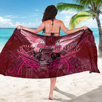 Breast Cancer Warrior Sarong Angel Wings Polynesian Pattern DT02 - Polynesian Pride