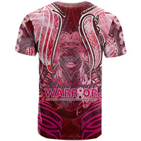 Breast Cancer Warrior T Shirt Angel Wings Polynesian Pattern