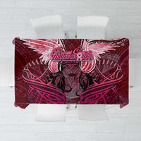 Breast Cancer Warrior Tablecloth Angel Wings Polynesian Pattern DT02 Pink - Polynesian Pride