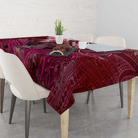 Breast Cancer Warrior Tablecloth Angel Wings Polynesian Pattern DT02 - Polynesian Pride