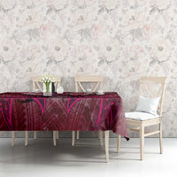 Breast Cancer Warrior Tablecloth Angel Wings Polynesian Pattern DT02 - Polynesian Pride