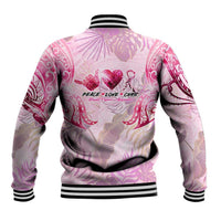 Breast Cancer Polynesian Baseball Jacket I Can Do All Things Through Christ