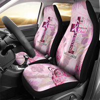 Breast Cancer Polynesian Car Seat Cover I Can Do All Things Through Christ