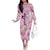 Breast Cancer Polynesian Family Matching Off The Shoulder Long Sleeve Dress and Hawaiian Shirt I Can Do All Things Through Christ