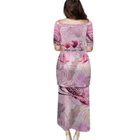 Breast Cancer Polynesian Family Matching Puletasi and Hawaiian Shirt I Can Do All Things Through Christ DT02 - Polynesian Pride