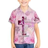 Breast Cancer Polynesian Family Matching Short Sleeve Bodycon Dress and Hawaiian Shirt I Can Do All Things Through Christ DT02 Son's Shirt Pink - Polynesian Pride