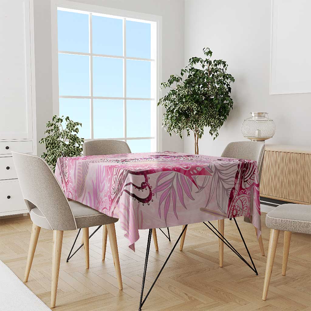 Breast Cancer Polynesian Tablecloth I Can Do All Things Through Christ DT02 - Polynesian Pride