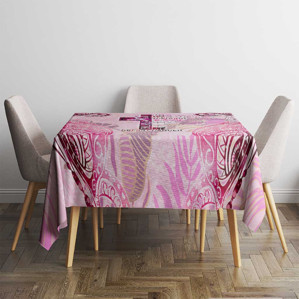Breast Cancer Polynesian Tablecloth I Can Do All Things Through Christ DT02 - Polynesian Pride