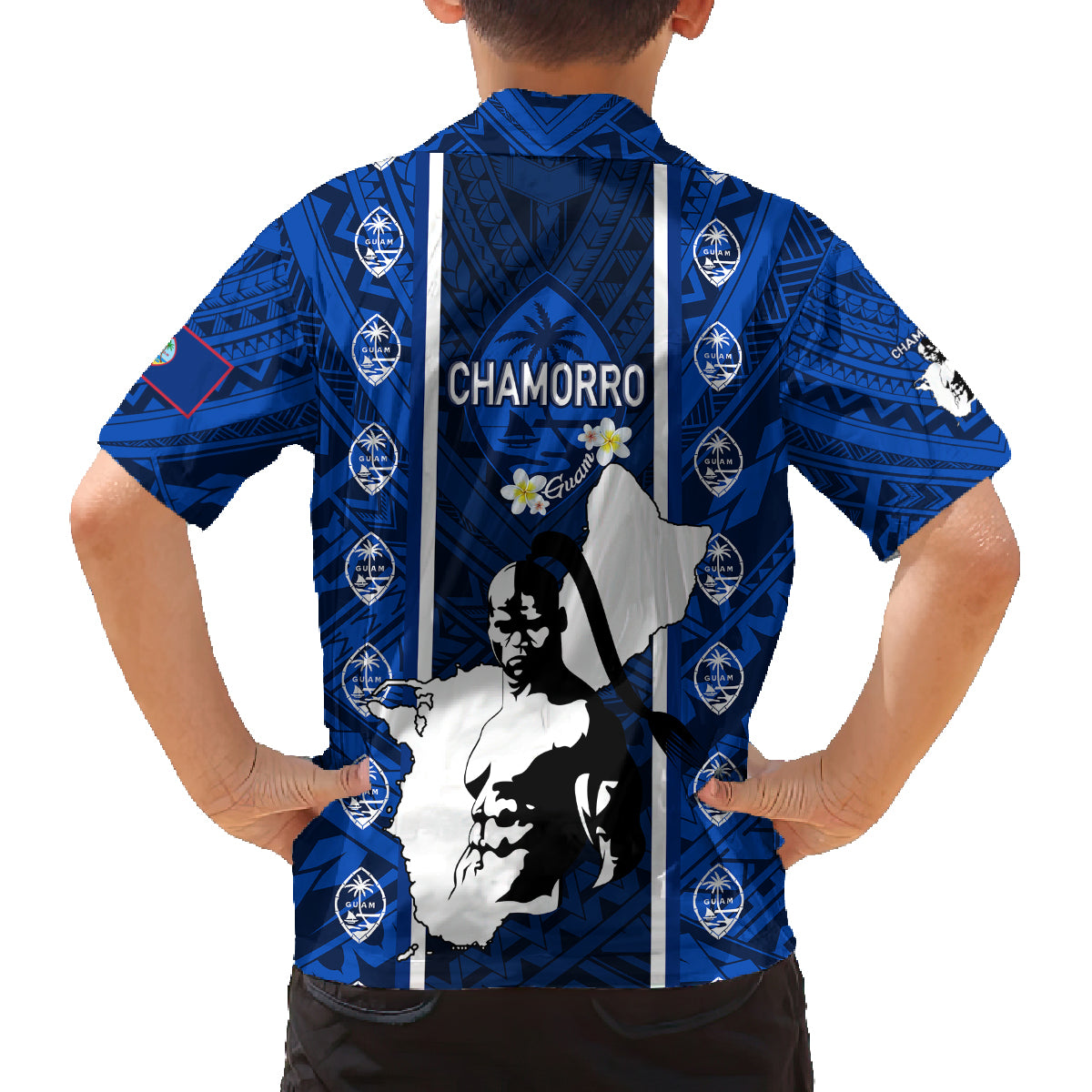Guam Chamorro Warrior Family Matching Tank Maxi Dress and Hawaiian Shirt Traditional Tribal Patterns DT02 - Polynesian Pride