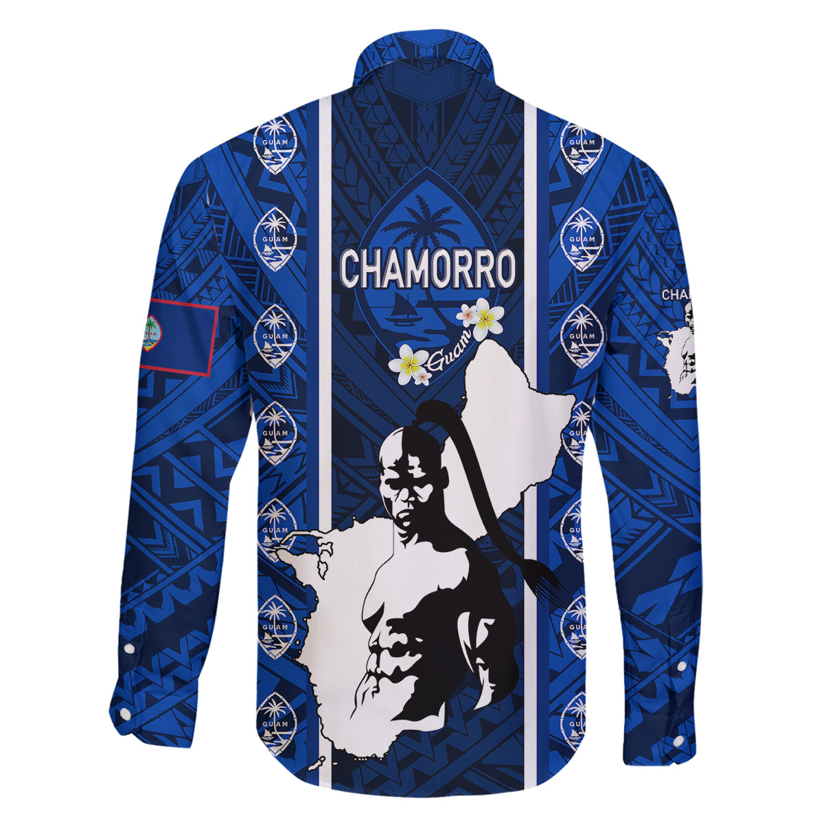 Guam Chamorro Warrior Family Matching Tank Maxi Dress and Hawaiian Shirt Traditional Tribal Patterns DT02 - Polynesian Pride