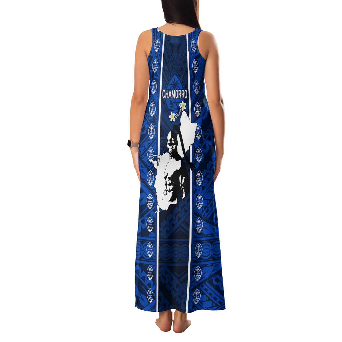 Guam Chamorro Warrior Family Matching Tank Maxi Dress and Hawaiian Shirt Traditional Tribal Patterns DT02 - Polynesian Pride