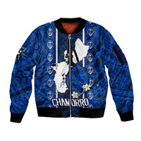 guam-chamorro-warrior-sleeve-zip-bomber-jacket-traditional-tribal-patterns