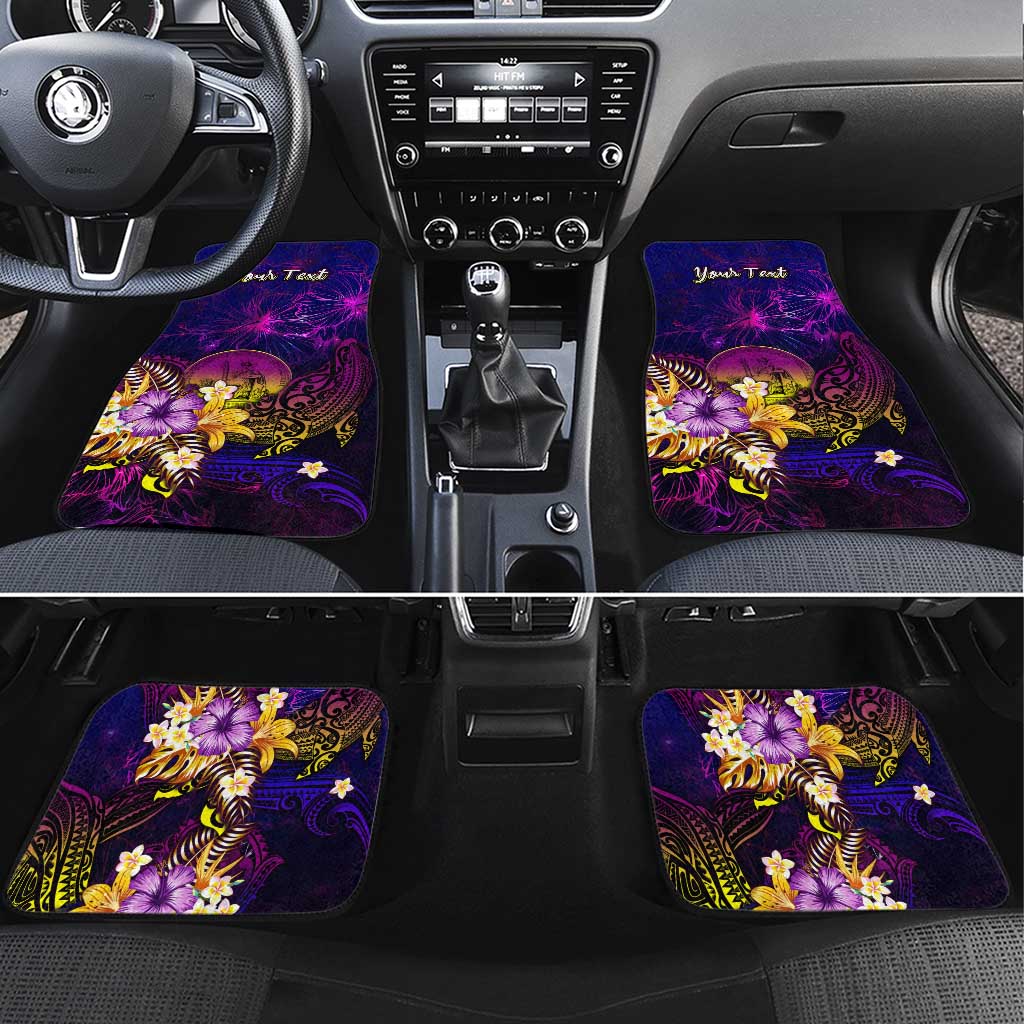 Wallis and Futuna Car Mats Whale Hibiscus Polynesian
