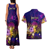 Wallis and Futuna Couples Matching Tank Maxi Dress and Hawaiian Shirt Whale Hibiscus Polynesian DT02 - Polynesian Pride