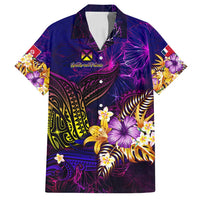 Wallis and Futuna Family Matching Tank Maxi Dress and Hawaiian Shirt Whale Hibiscus Polynesian