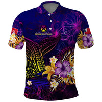 Wallis and Futuna Polo Shirt Whale Hibiscus Polynesian