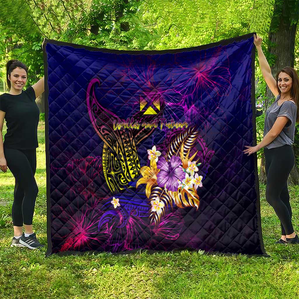 Wallis and Futuna Quilt Whale Hibiscus Polynesian DT02 - Polynesian Pride