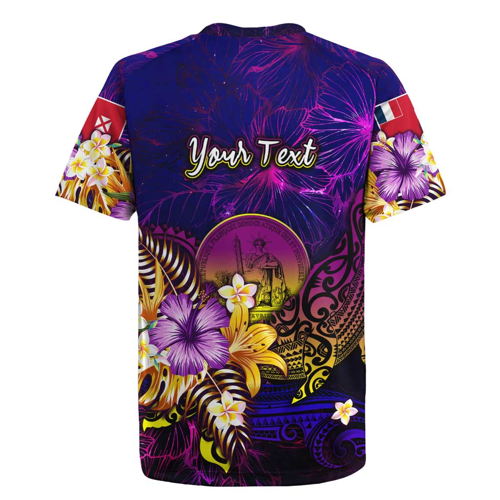 Wallis and Futuna Rugby Jersey Whale Hibiscus Polynesian