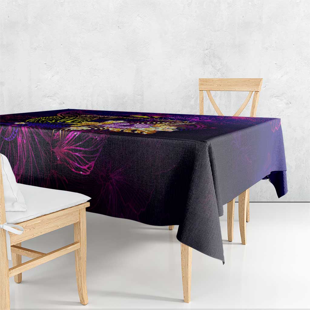 Wallis and Futuna Tablecloth Whale Hibiscus Polynesian DT02 - Polynesian Pride