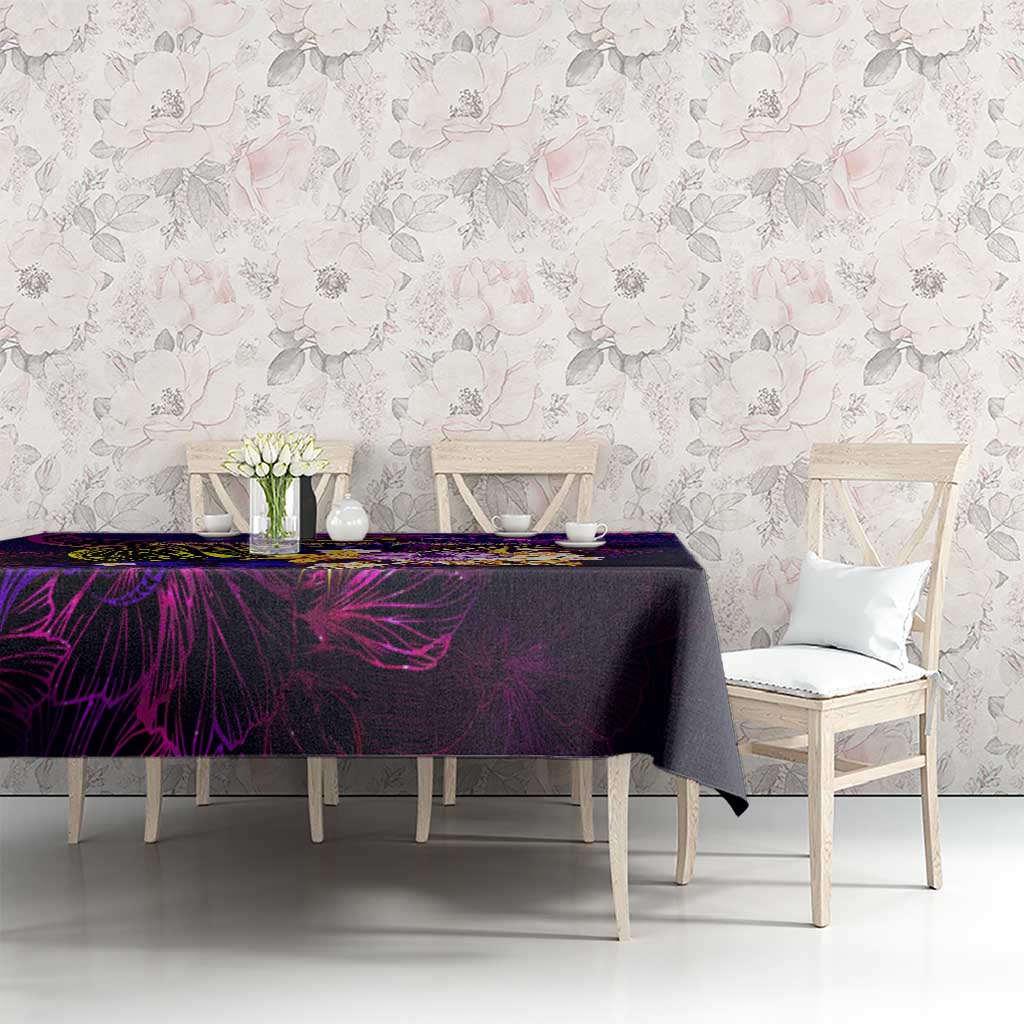 Wallis and Futuna Tablecloth Whale Hibiscus Polynesian DT02 - Polynesian Pride