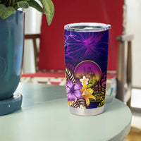 Wallis and Futuna Tumbler Cup Whale Hibiscus Polynesian DT02 - Polynesian Pride