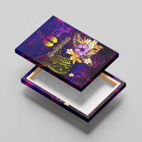 New Caledonia Canvas Wall Art Whale Hibiscus Polynesian