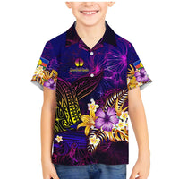 New Caledonia Family Matching Mermaid Dress and Hawaiian Shirt Whale Hibiscus Polynesian