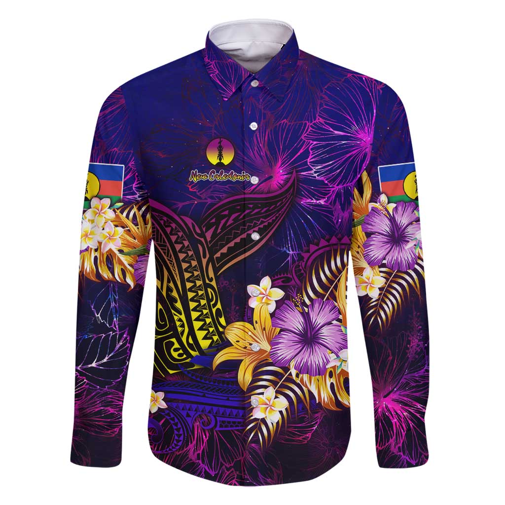 New Caledonia Family Matching Off Shoulder Short Dress and Hawaiian Shirt Whale Hibiscus Polynesian