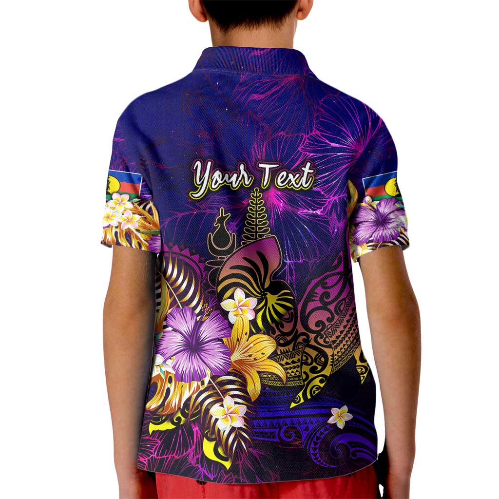 New Caledonia Kid Polo Shirt Whale Hibiscus Polynesian DT02 - Polynesian Pride