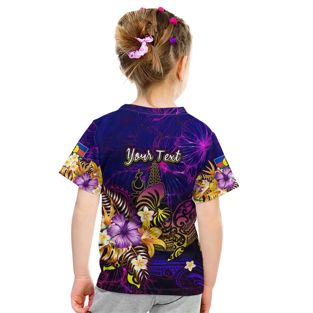 New Caledonia Kid T Shirt Whale Hibiscus Polynesian DT02 - Polynesian Pride