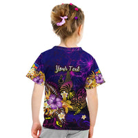 New Caledonia Kid T Shirt Whale Hibiscus Polynesian DT02 - Polynesian Pride