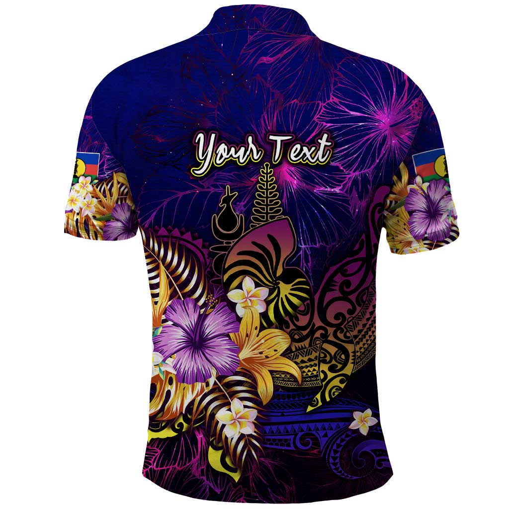 New Caledonia Polo Shirt Whale Hibiscus Polynesian