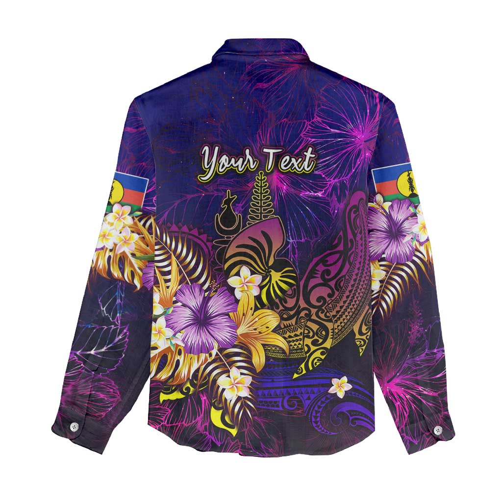 New Caledonia Women Casual Shirt Whale Hibiscus Polynesian DT02 - Polynesian Pride