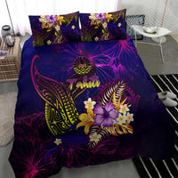 Tahiti French Polynesia Bedding Set Whale Hibiscus Polynesian DT02 - Polynesian Pride