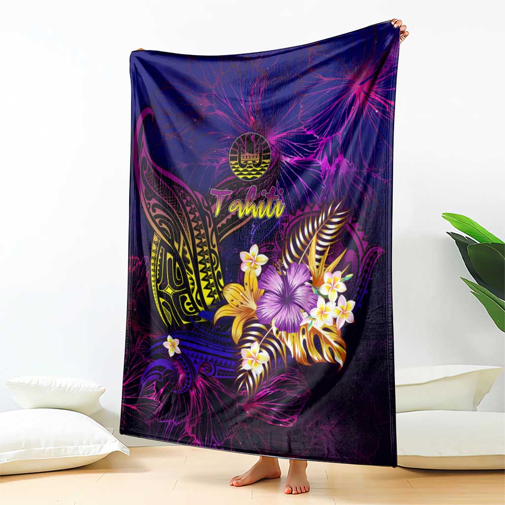 Tahiti French Polynesia Blanket Whale Hibiscus Polynesian DT02 - Polynesian Pride