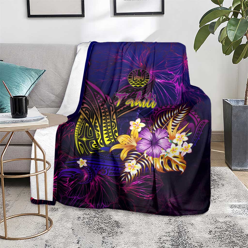 Tahiti French Polynesia Blanket Whale Hibiscus Polynesian DT02 - Polynesian Pride