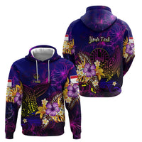 Tahiti French Polynesia Hoodie Whale Hibiscus Polynesian