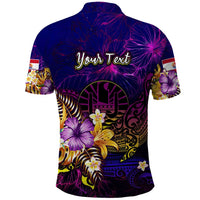 Tahiti French Polynesia Polo Shirt Whale Hibiscus Polynesian