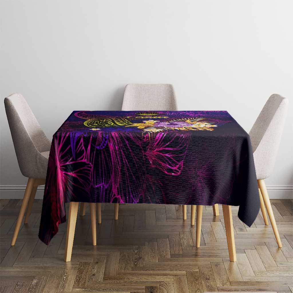 Tahiti French Polynesia Tablecloth Whale Hibiscus Polynesian DT02 - Polynesian Pride