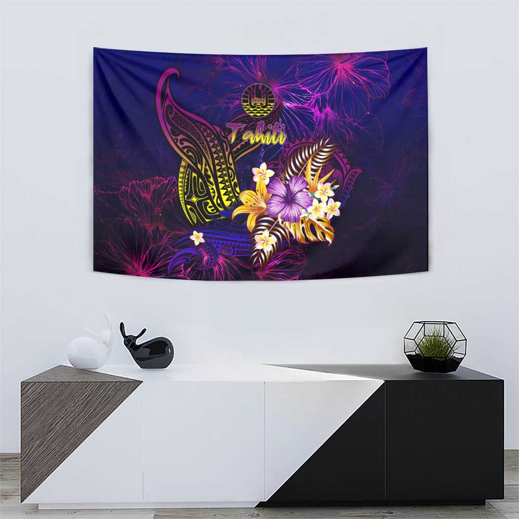 Tahiti French Polynesia Tapestry Whale Hibiscus Polynesian DT02 - Polynesian Pride